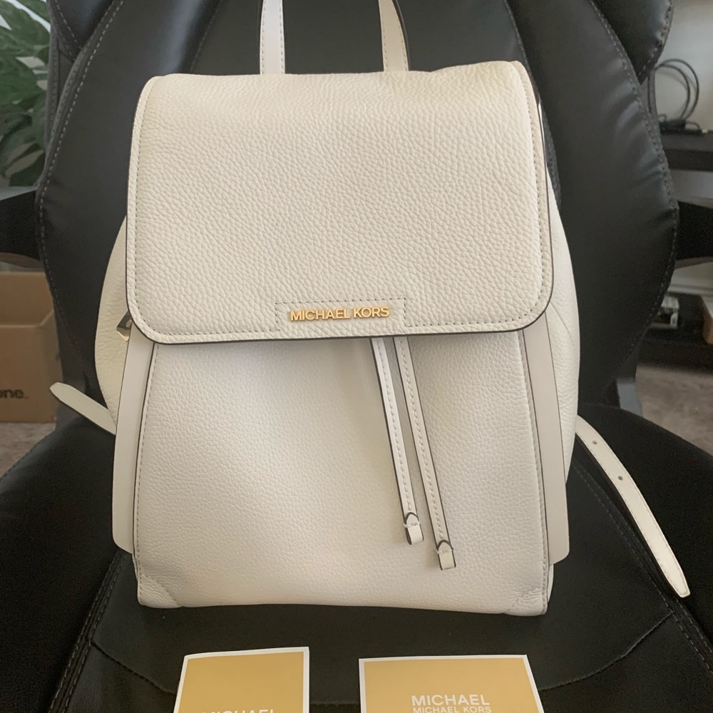 Michael Kors Ginger Drawstring Backpack Optic White